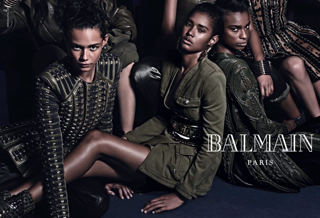 Balmain Collection Models Jourdan Dunn & Ysaunny Brito